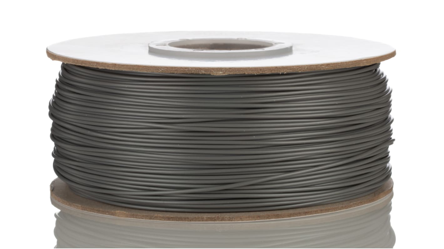 RS PRO Grey 0.81 mm² Hook Up Wire, 18 AWG, 1C, 305m, MPPE Insulation