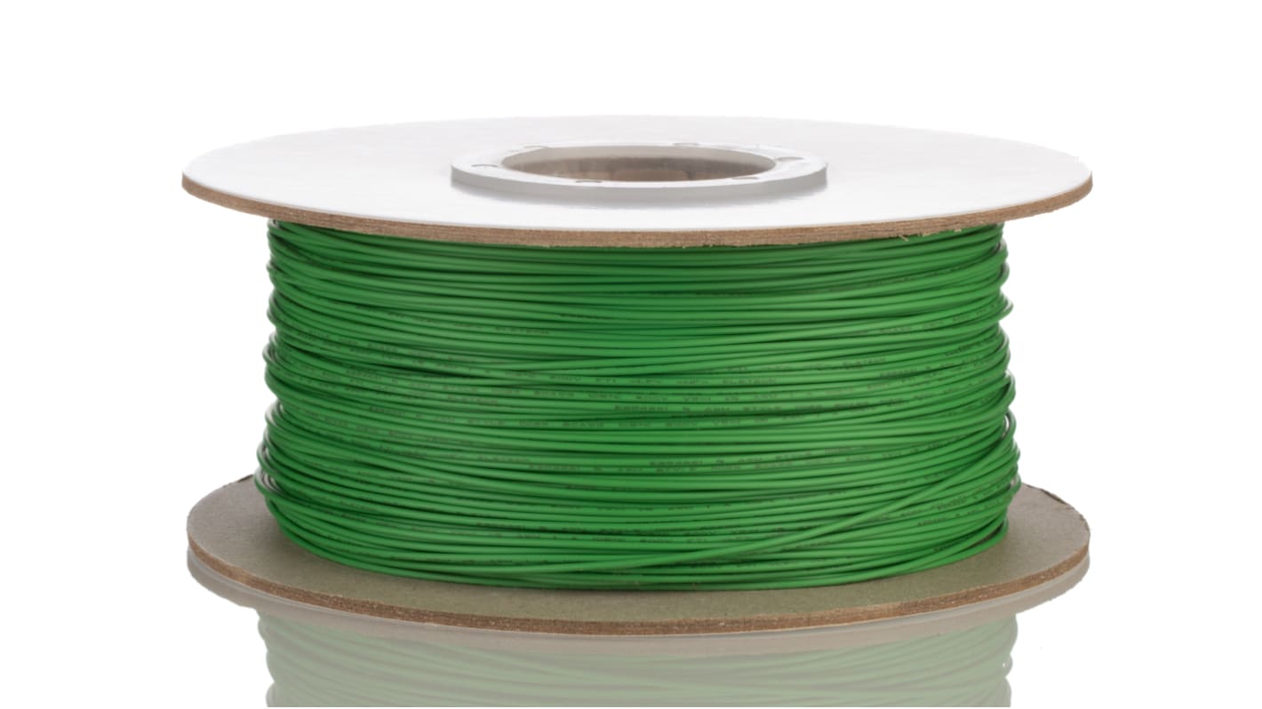 RS PRO Green 0.51 mm² Hook Up Wire, 20 AWG, 1C, 305m, MPPE Insulation