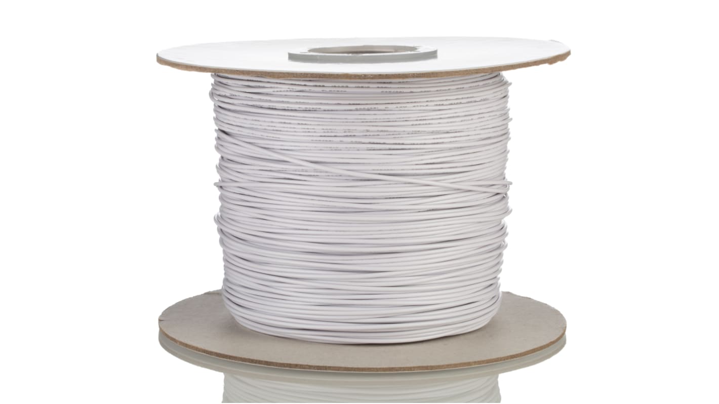 Fils de câblage RS PRO, 0,81 mm², Blanc, 18 AWG, 305m, 300 V