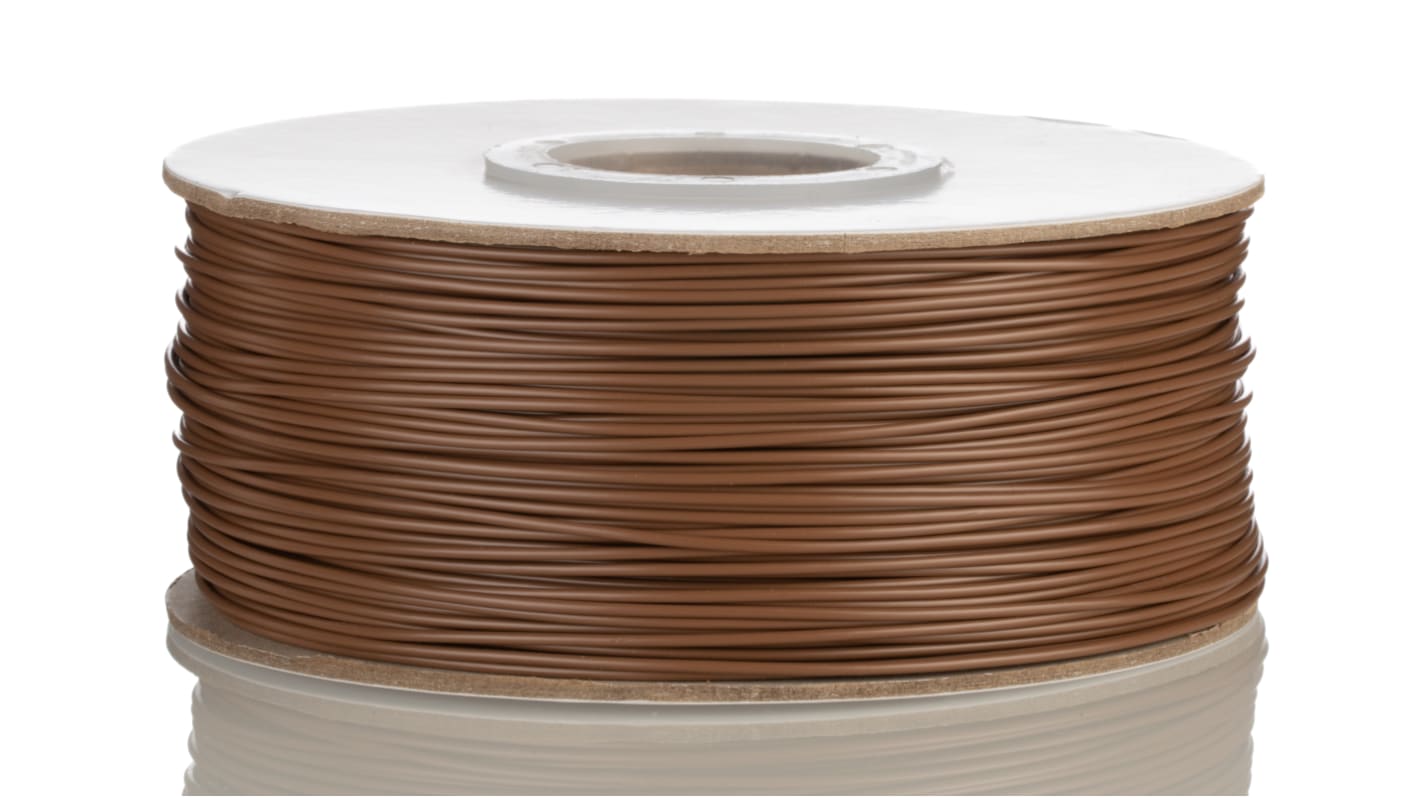 RS PRO Brown 0.52 mm² Hook Up Wire, 20 AWG, 1C, 305m, PVC Insulation