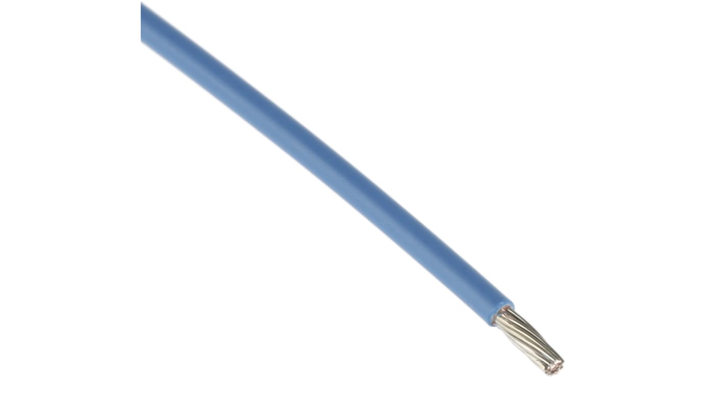 Přístrojový kabel plocha průřezu 0.5 mm², prameny vodičů: 19/0,19 mm pramen vodičů, Modrá, 600 V 100m 20 AWG TE