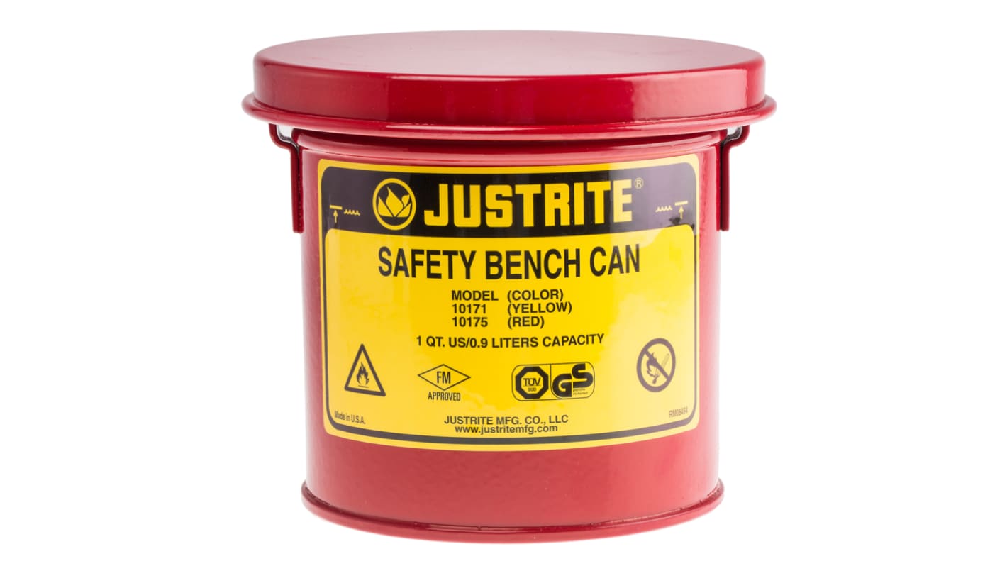 RS PRO Steel Safety Bench Can, 1L