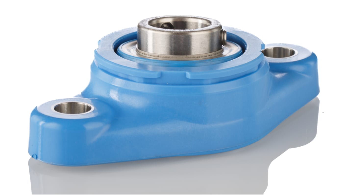 2 Hole Flange Bearing Unit, F2BC 20M-TPSS, 20mm ID