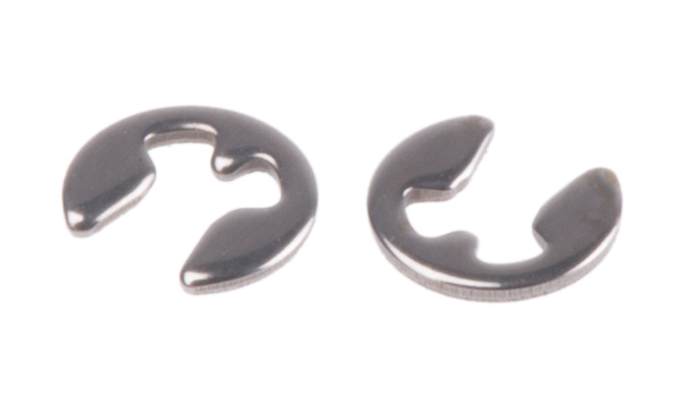 Anello elastico Tipo E RS PRO, in Acciaio inox, per Ø albero 1.5mm, Ø esterno anello 3.85mm, spessore 0.4mm