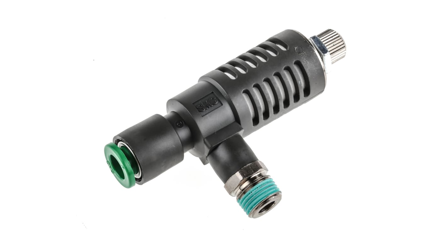 ASV310F0106S SMC Adjustable Exhaust Valve, R 1/8 Male x 1 MPa