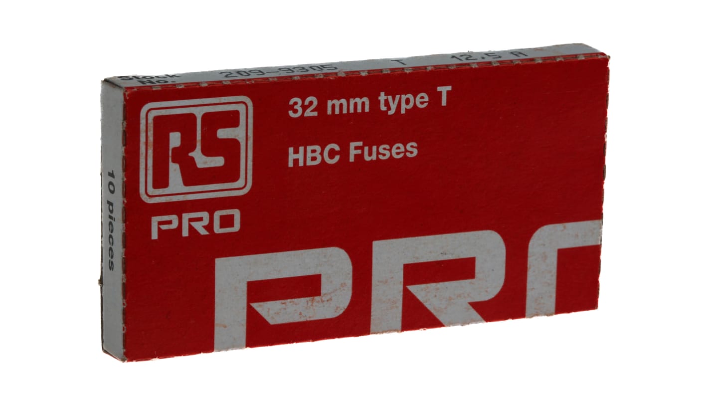 RS PRO管ヒューズ 12.5A 6.3 x 32mm 500V ac (タイムラグ)