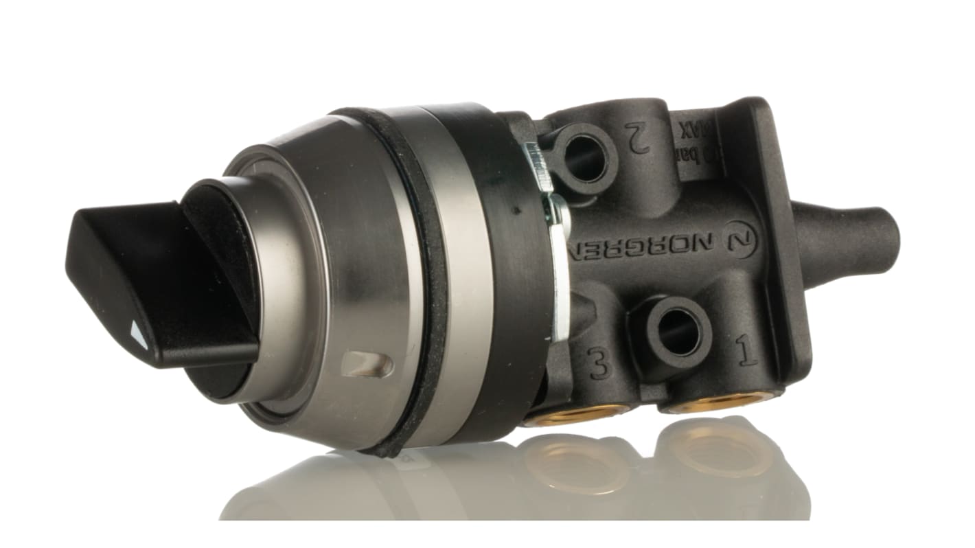 03041902 Rotary Knob 3/2 Pneumatic Manual Control Valve 03 Series, G 1/8, 1/8in, III B