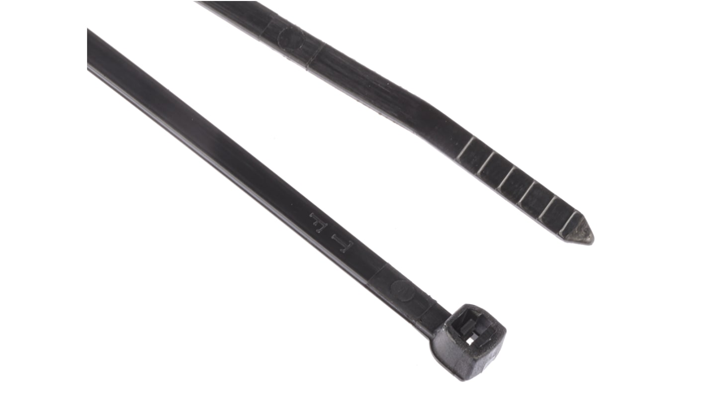 Thomas & Betts Cable Ties, 205mm x 3.5 mm, Black Nylon, Pk-100