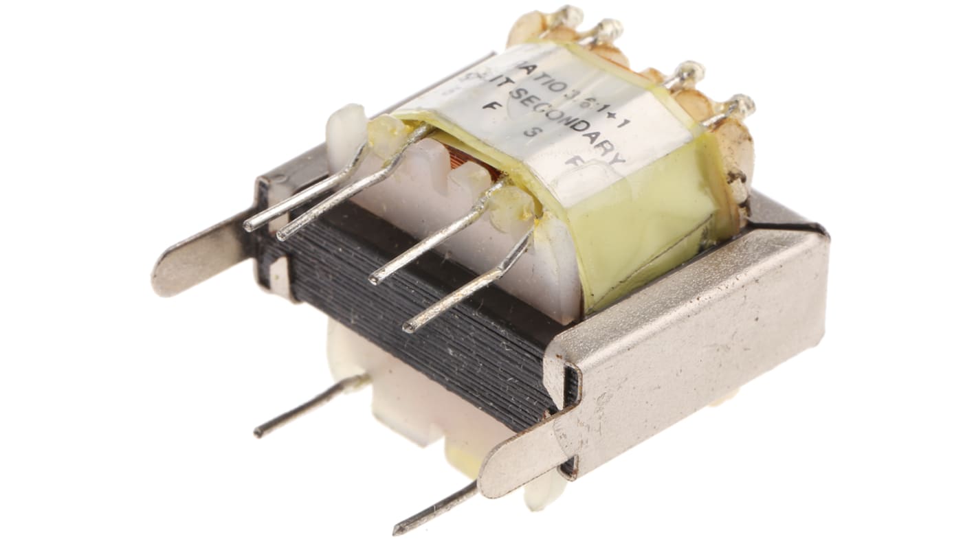 Audiotransformer, 5mW, 250 Ω, 500 Ω, Printmontering