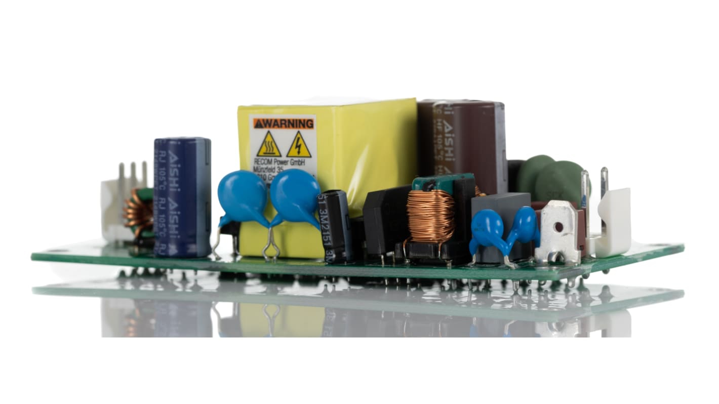 Recom Switching Power Supply, RACM60-12SK/OF/2x4, 12V dc, 5A, 60W, 1 Output, 80 → 264V ac Input Voltage