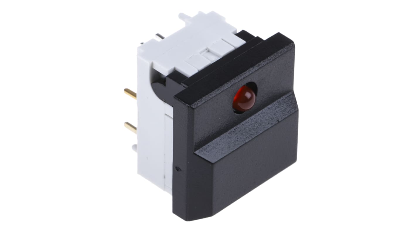 Black Tact Switch, SPDT 10 mA @ 24 V dc