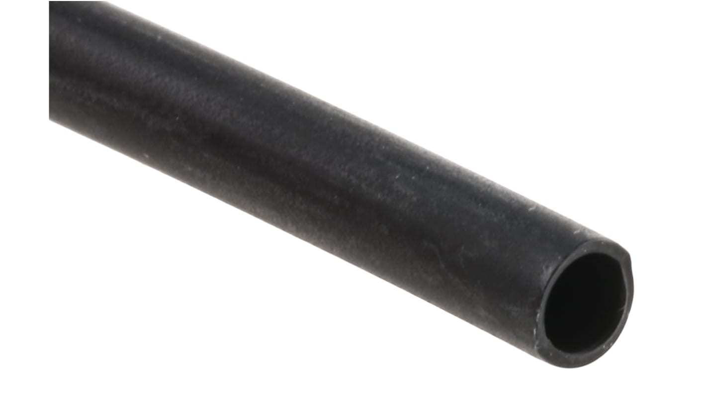 RS PRO Halogen Free Heat Shrink Tubing, Black 2.4mm Sleeve Dia. x 1.2m Length 2:1 Ratio