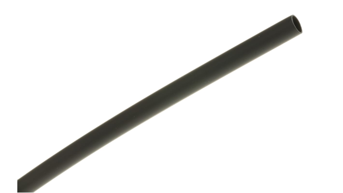 RS PRO Halogen Free Heat Shrink Tubing, Black 3.2mm Sleeve Dia. x 1.2m ...