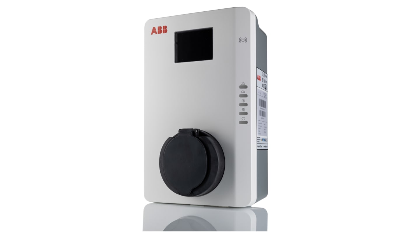 Borne de recharge ABB 22KW 32A triphasé avec RFID, 4G, DISPLAY, ATTESTATION MID