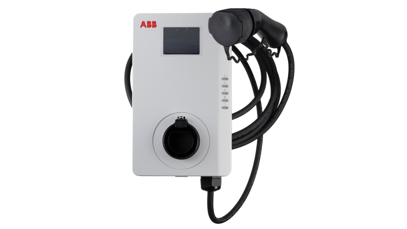 Borne de recharge ABB 22KW 32A triphasé avec RFID, 4G, DISPLAY, ATTESTATION MID