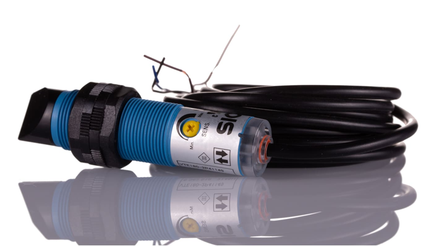 Sick Energetic Photoelectric Sensor, Barrel Sensor, 1 mm → 450 mm Detection Range