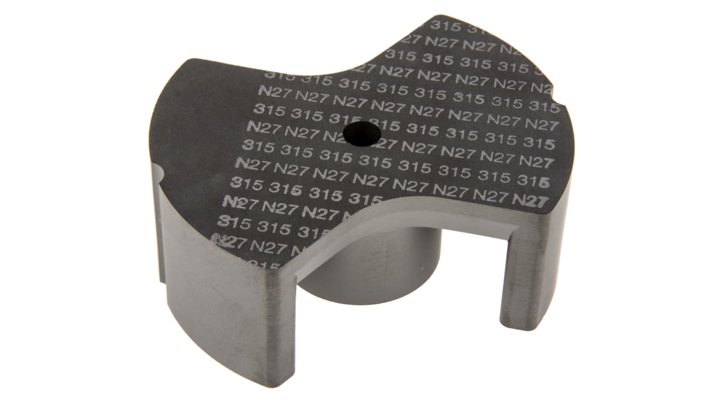 Ferrite pour transformateur, EPCOS, Matériau N27, AL = 315nH, Dimensions 62 (Dia.) x 49mm