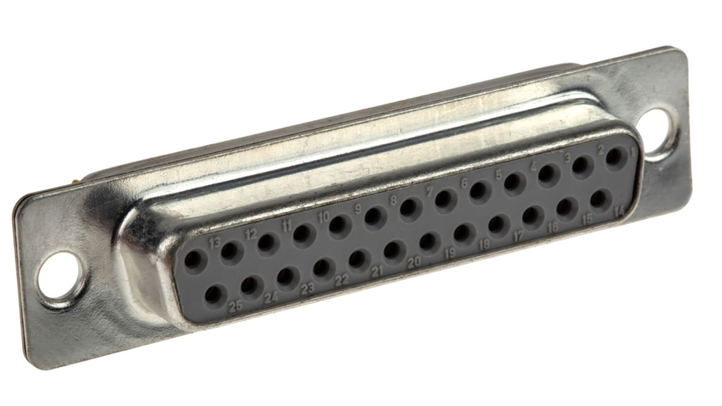 Cinch FD 25 Way Through Hole D-sub Connector Socket, 2.76mm Pitch