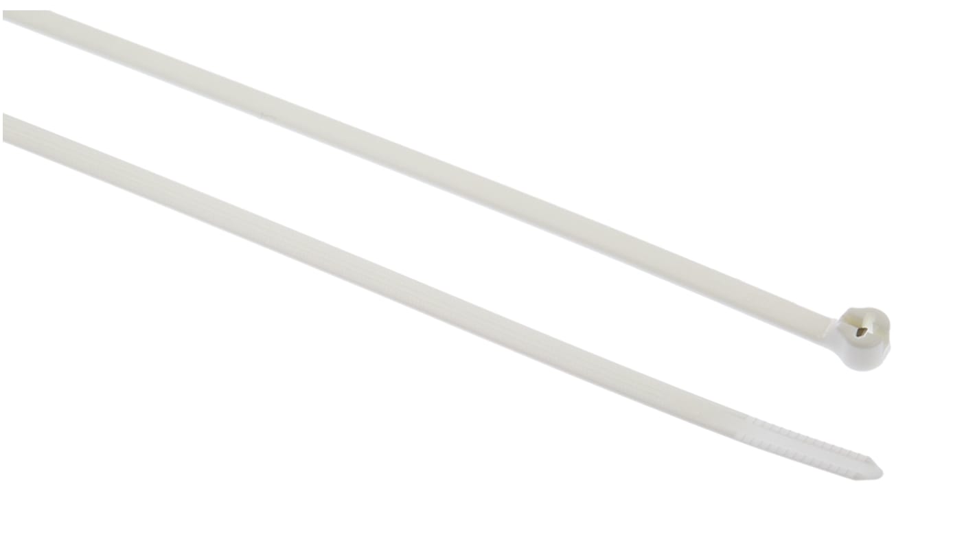 Thomas & Betts Cable Ties, 360.68mm x 4.6736 mm, White Nylon, Pk-100