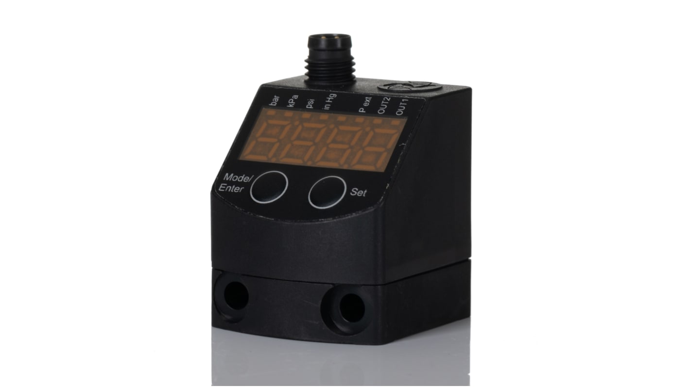 Norgren 54D Series Pressure Sensor, 0bar Min, 16bar Max, Transistor Output, Relative Reading