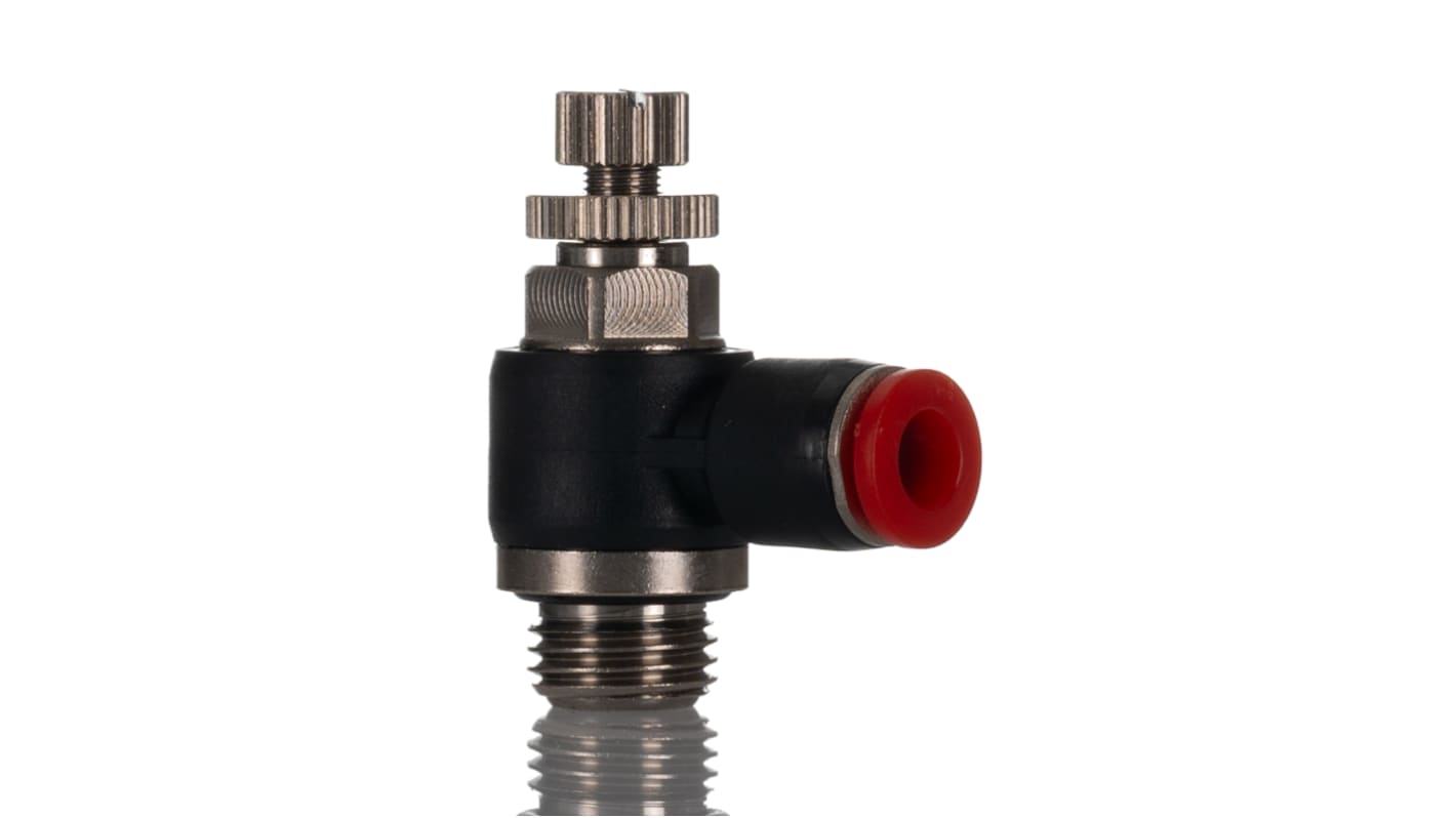 Norgren Pneufit C Series Threaded In-line Regulator, Push In 6mm Tube Inlet Port x Push In 6mm Tube Outlet Port