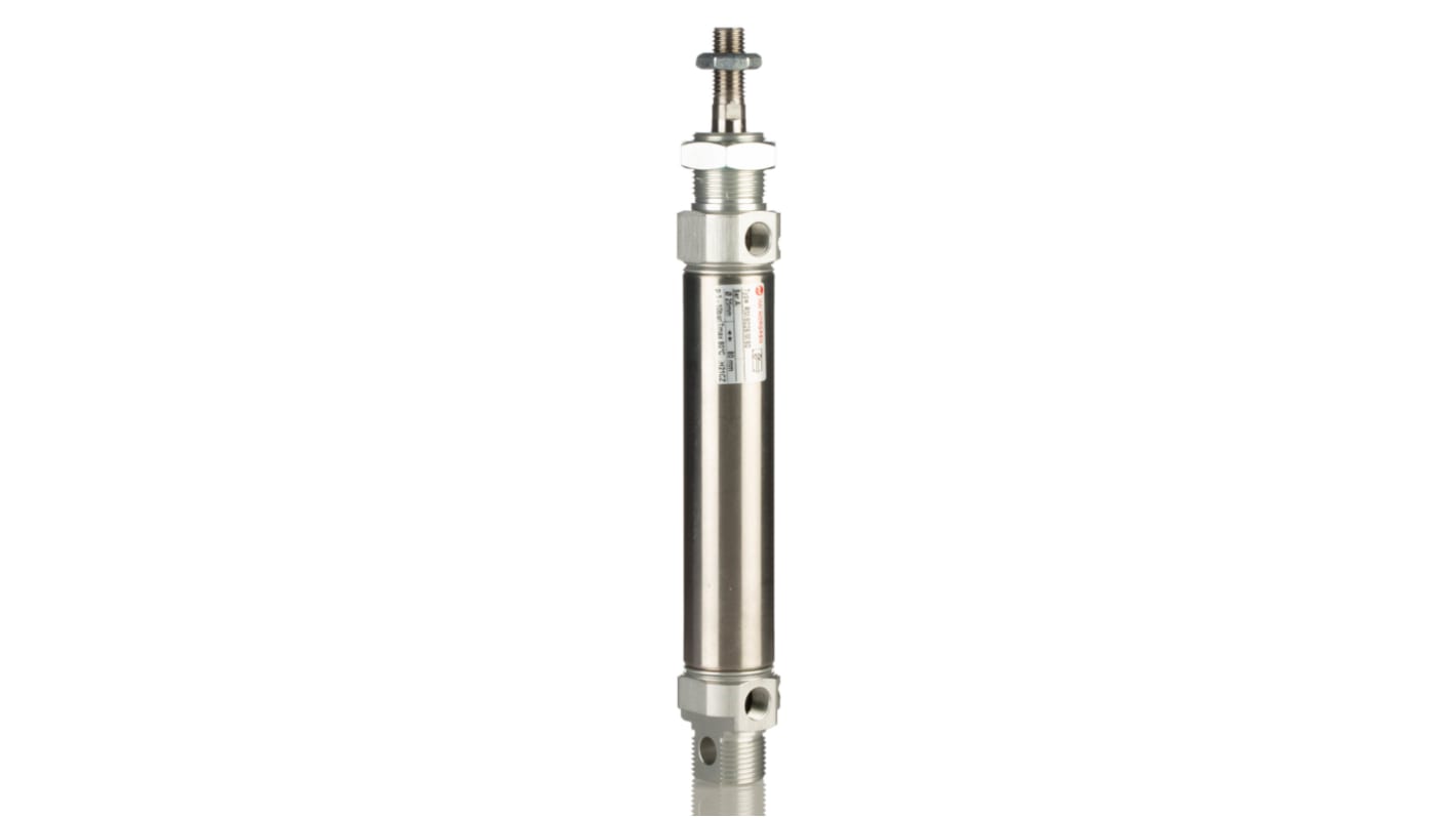 Norgren Pneumatic Roundline Cylinder - 20mm Bore, 80mm Stroke, RM/8000/M Series, Double Acting