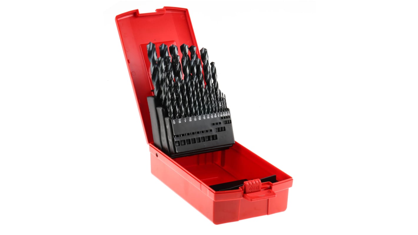 A190 18 Dormer 29Piece Twist Drill Bit Set for MultiMaterial, 1/2in