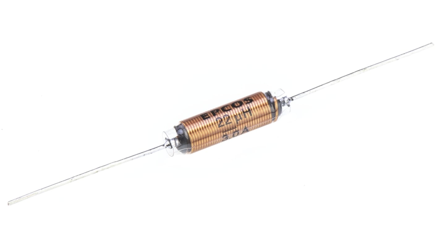 EPCOS B82111-E Drosselspule, Ferrit-Kern, 22 μH, ±20%, 3A, Axial / R-DC 70mΩ, max. 110MHz, Ø 7mm