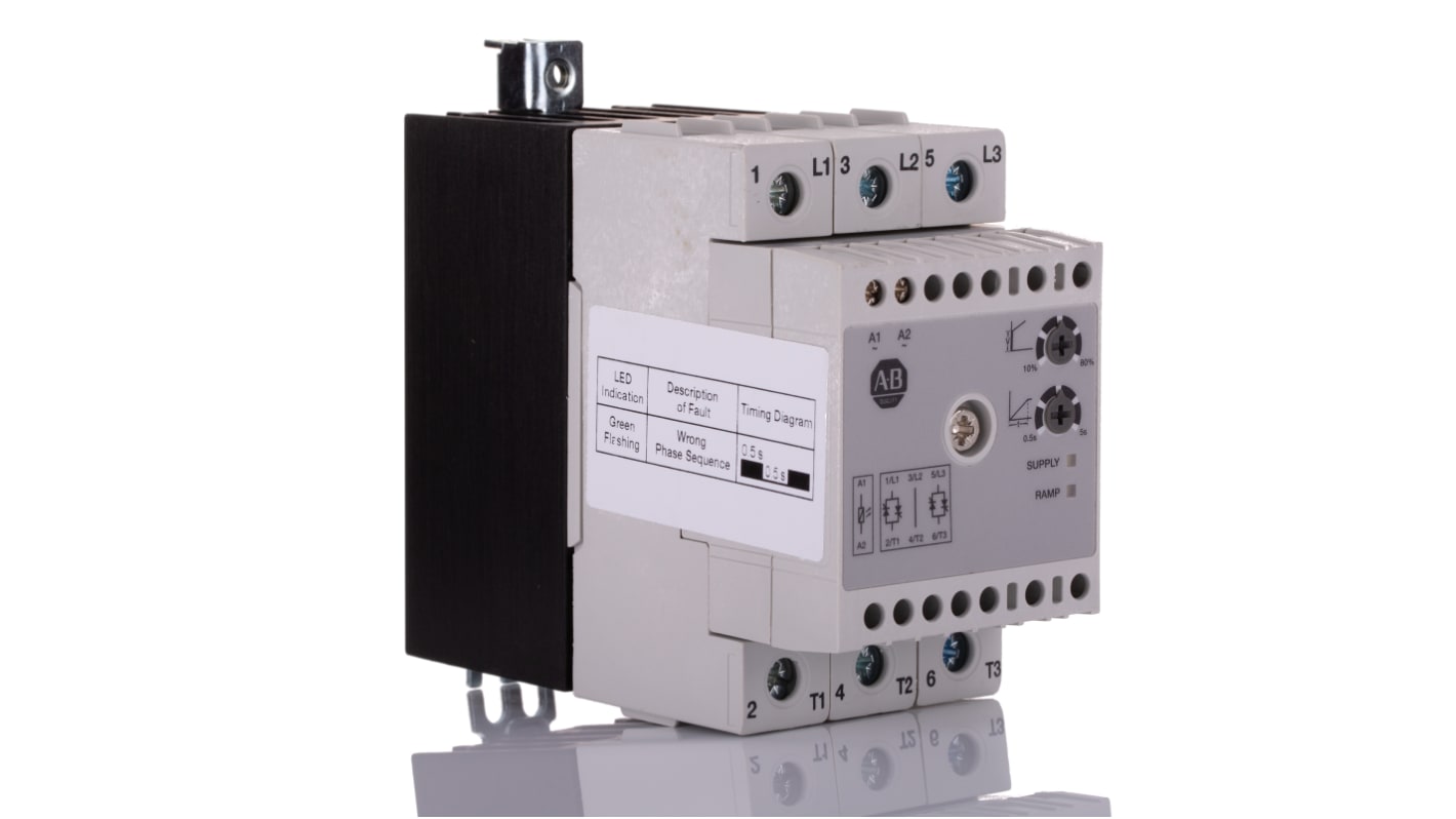 Démarrage progressif progressif, triphasé Rockwell Automation Bulletin 154-TP2C, 7,5 kW 600 V c.a. 16 A