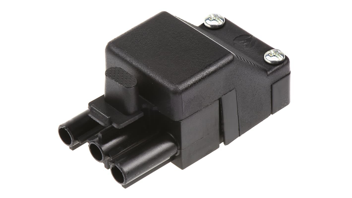 Conector de iluminación Macho ST18, 3 Polos, Montaje de Cable, 250 V, 16A, IP20