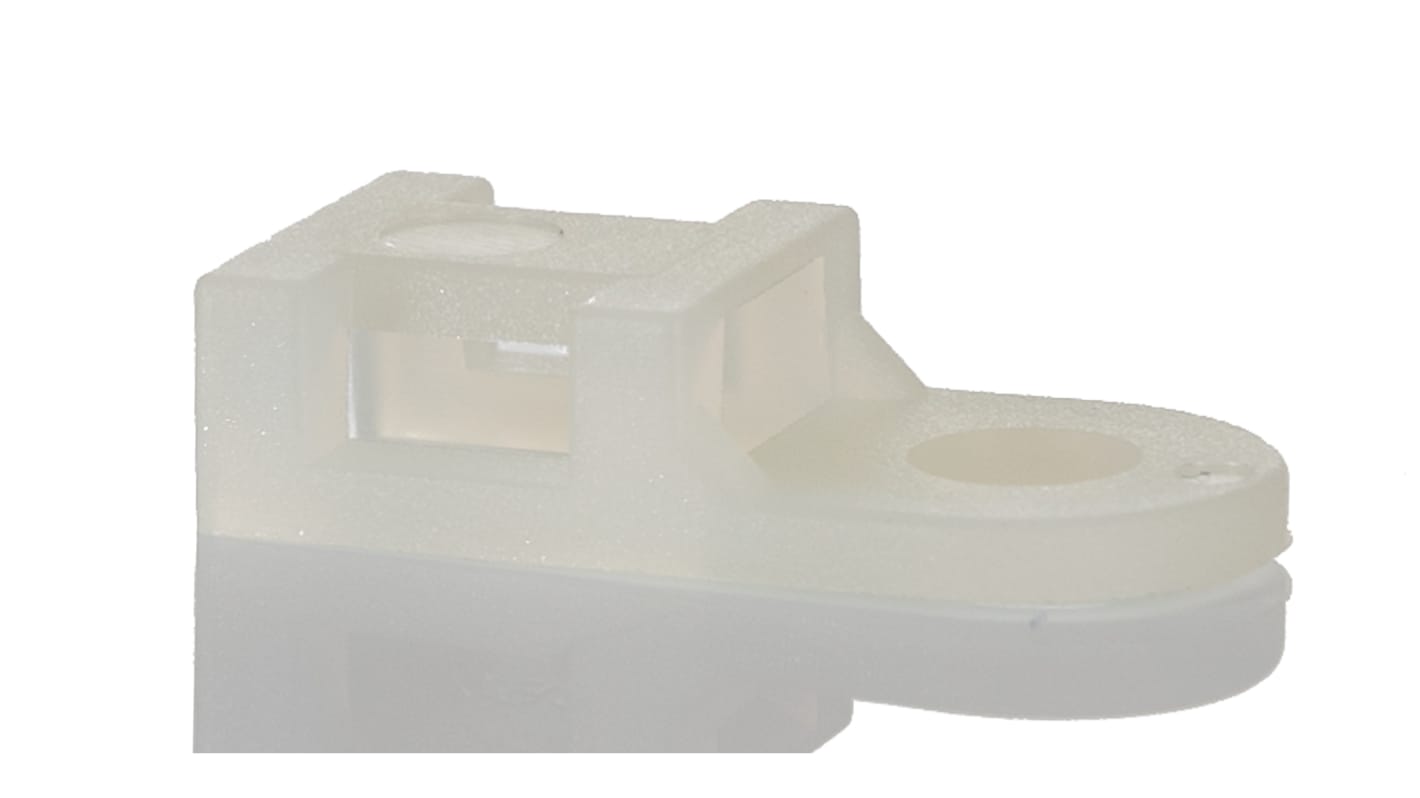 RS PRO Befestigungssockel , Nylon 66 19mm x 9,5 mm, für 4.3mm → 5mm Kabelbinder, 100 Stück