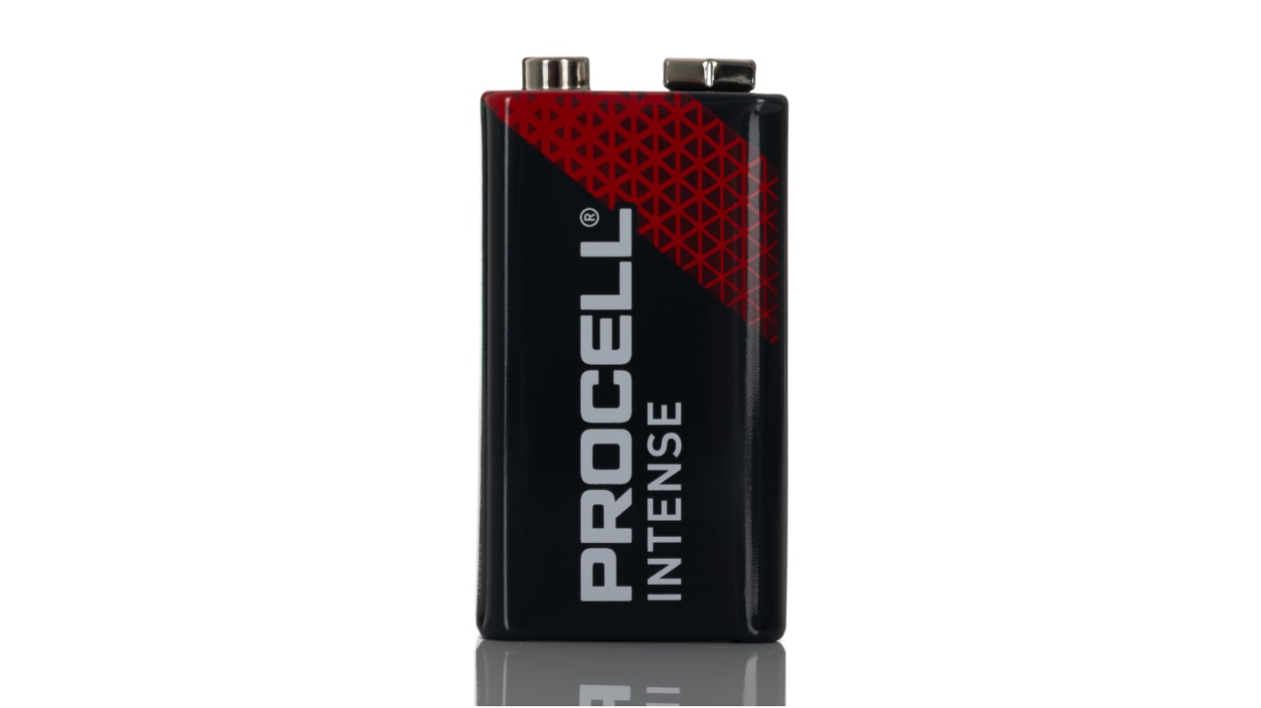 Duracell Procell Intense 9V elem 6LR62, Alkáli, 628mAh PC1604 9V