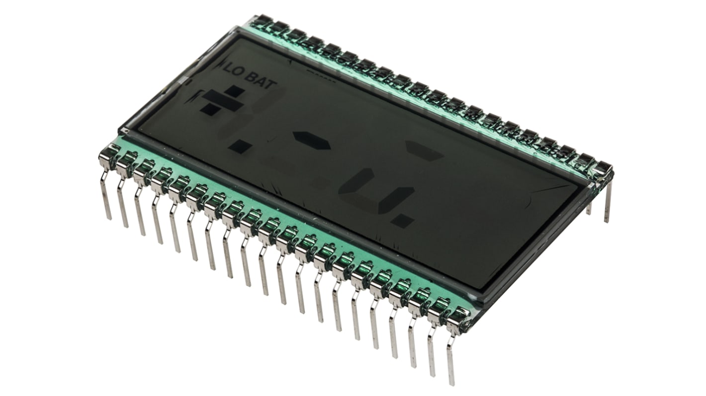 RS PRO Monochrom LCD, 7-Segment Einzeilig, 3 1/2 Zeichen, Hintergrund Grau reflektiv