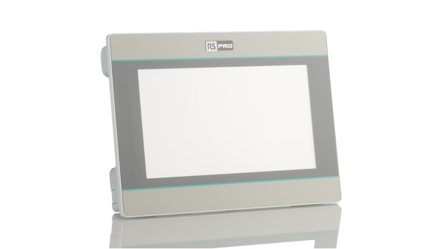 RS PRO Érintőképernyős HMI 7" TFT LCD Szín, 800 x 480pixelek USB, Ethernet, 201x147x39 mm