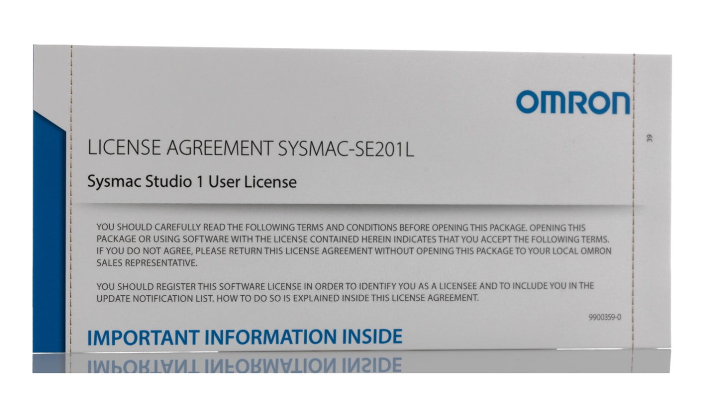 ソフトウェア Omron Sysmac Studio フルエディション SYSMAC-SE201L
