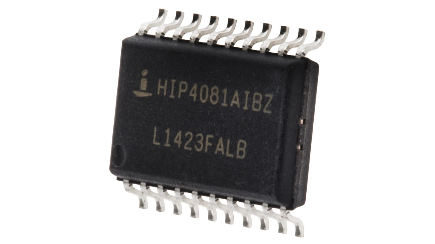 Intersil HIP4081AIBZ, MOSFET gate-driver, CMOS, TTL, 2,5 A, 15V, 20 Ben, SOIC W