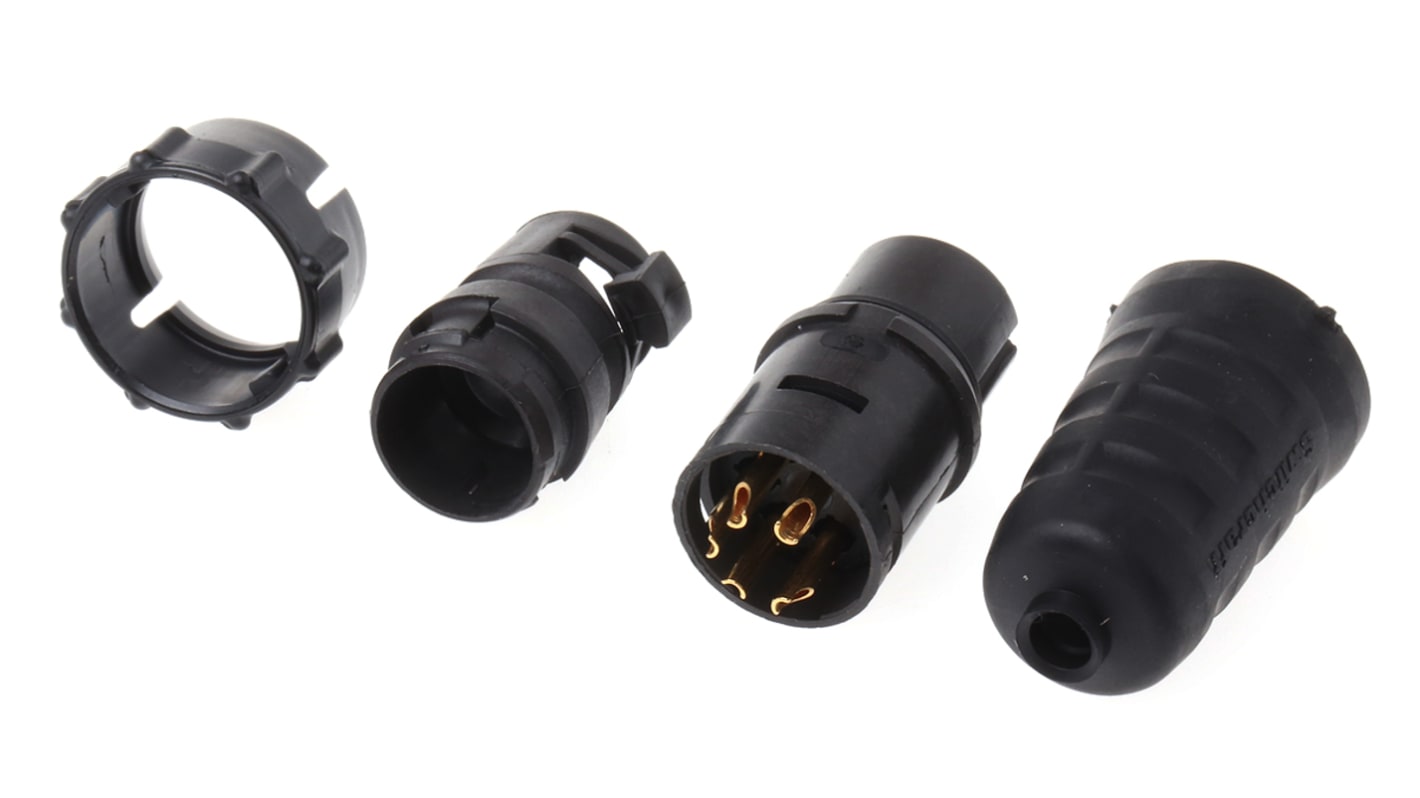 Switchcraft Circular Connector, 5 Contacts, Cable Mount, Plug, Male, IP68, IP69K, EN3 Series