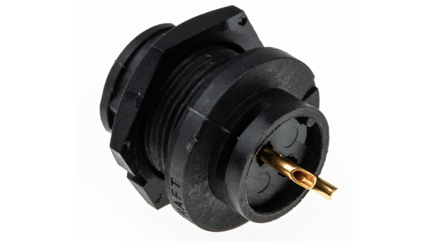 Conector circular Switchcraft hembra serie EN3 de 2 vías hembra, Montaje en Panel, IP68, IP69K