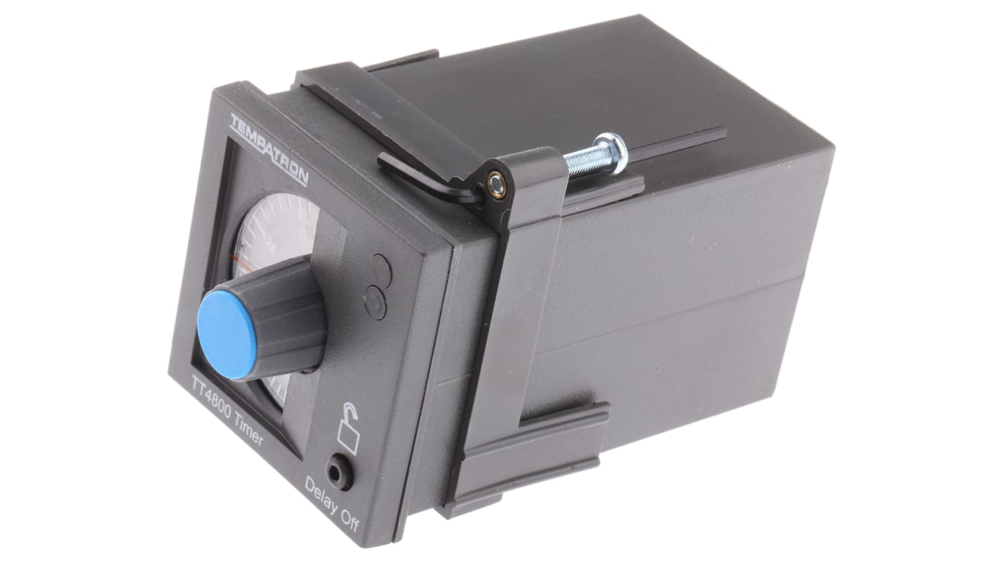 Tempatron DIN Rail, Panel Mount Timer Relay, 230V ac, 2-Contact, 3 s → 30min, 1-Function, DPDT