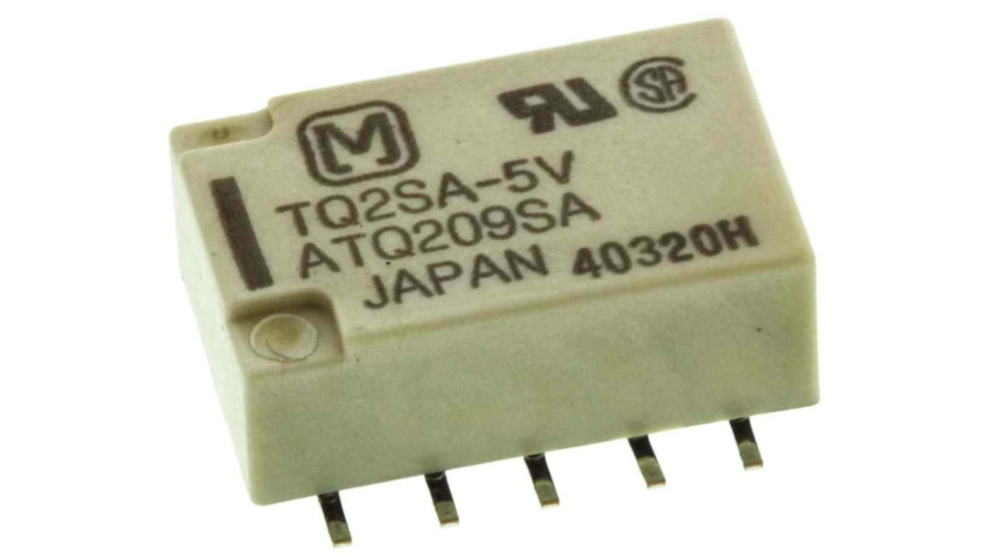 Relé de señal sin enclavamiento Panasonic TQ, SPDT, 5V dc, 1 A dc, montaje en PCB, para Aplicaciones Generales