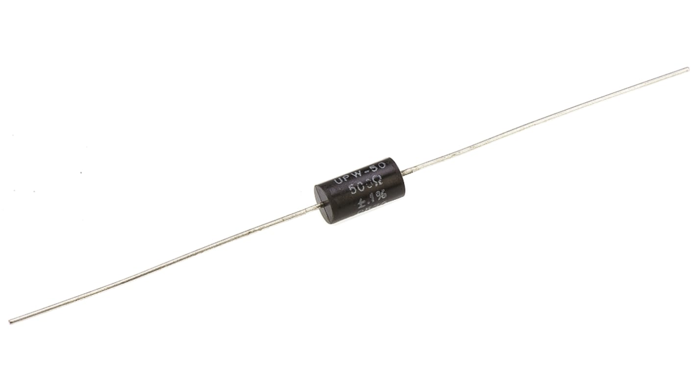 TE Connectivity 500Ω Wire Wound Wirewound Through Hole Fixed Resistor 0.5W ±0.1% UPW50B500RV