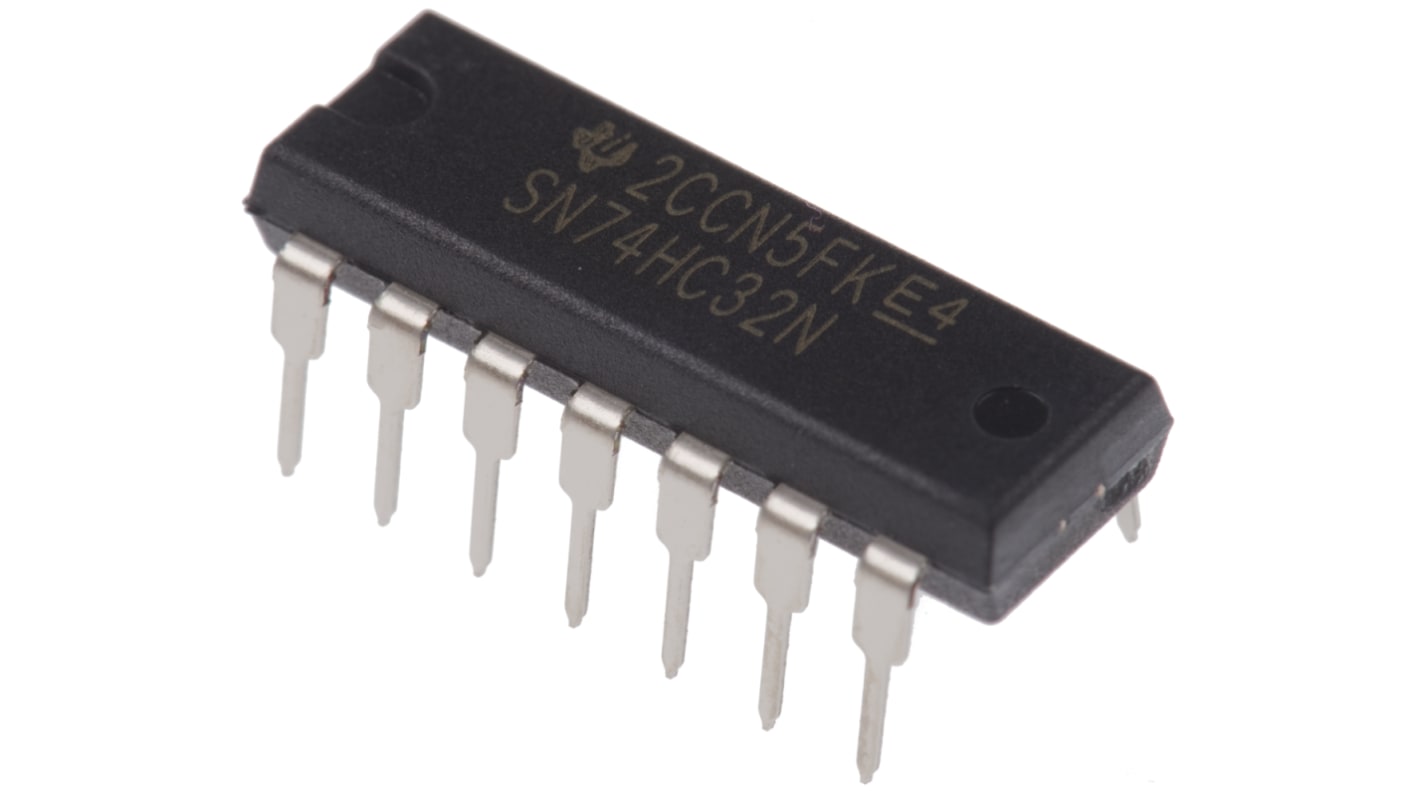 Texas Instruments SN74HC32N, Quad 2-Input OR Logic Gate, 14-Pin PDIP
