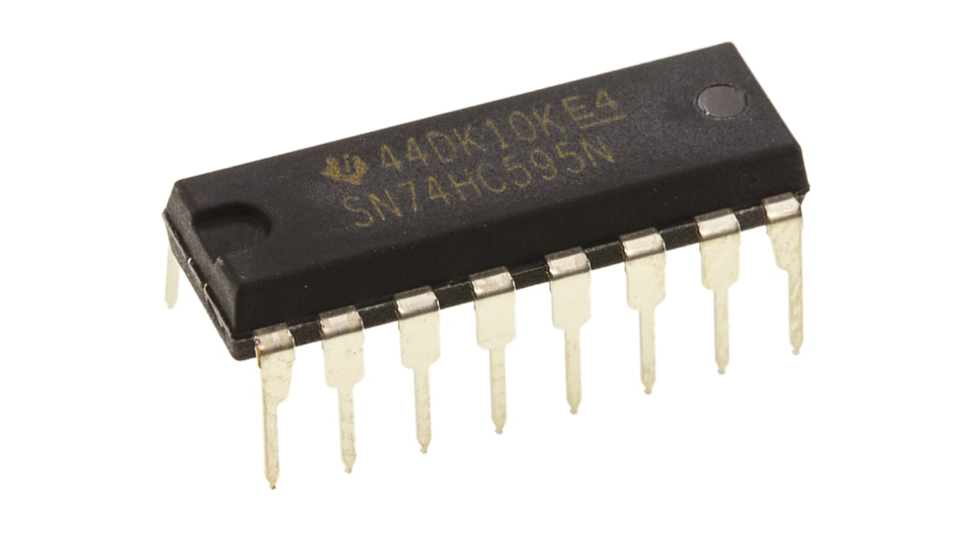Texas Instruments Schieberegister 8-Bit Schieberegister HC Seriell - Parallel THT 16-Pin PDIP 1