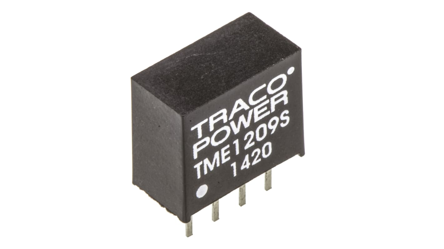 TRACOPOWER TME DC-DC Converter, 9V dc/ 110mA Output, 10.8 → 13.2 V dc Input, 1W, Through Hole, +85°C Max Temp