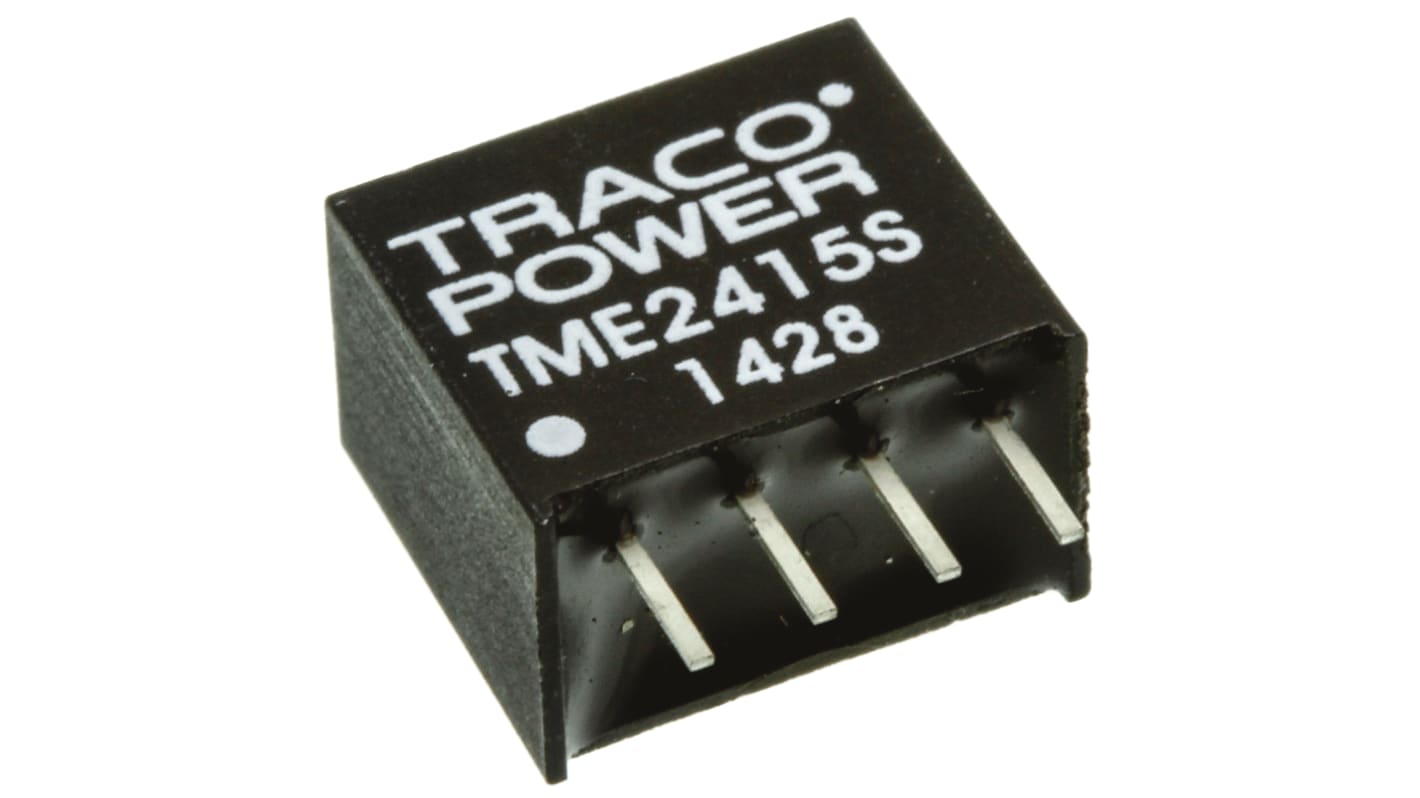 TRACOPOWER DC-DCコンバータ Vout：15V dc 21.6 → 26.4 V dc, 1W, TME 2415S