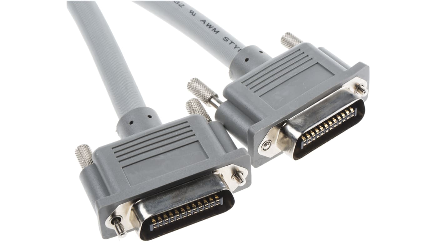 RS PRO Male GPIB to Male GPIB Parallel Cable, 4m, Grey Sheath RS