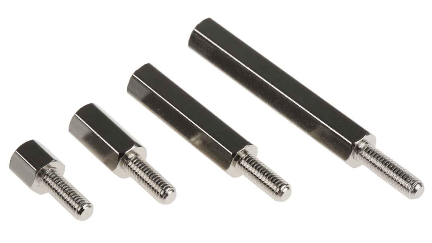 RS PRO Brass Male/Female Spacer & Standoff Kit Spacer, M3 RS