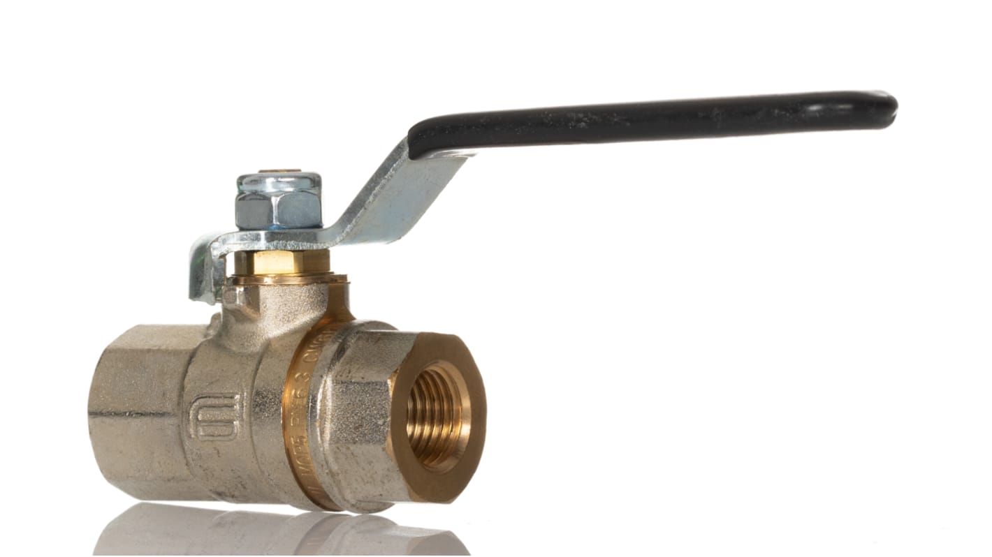 Norgren Nickel Plated Brass Full Bore, 2 Way, Ball Valve, Rp 1/4in, -0.4 → 40bar Operating Pressure