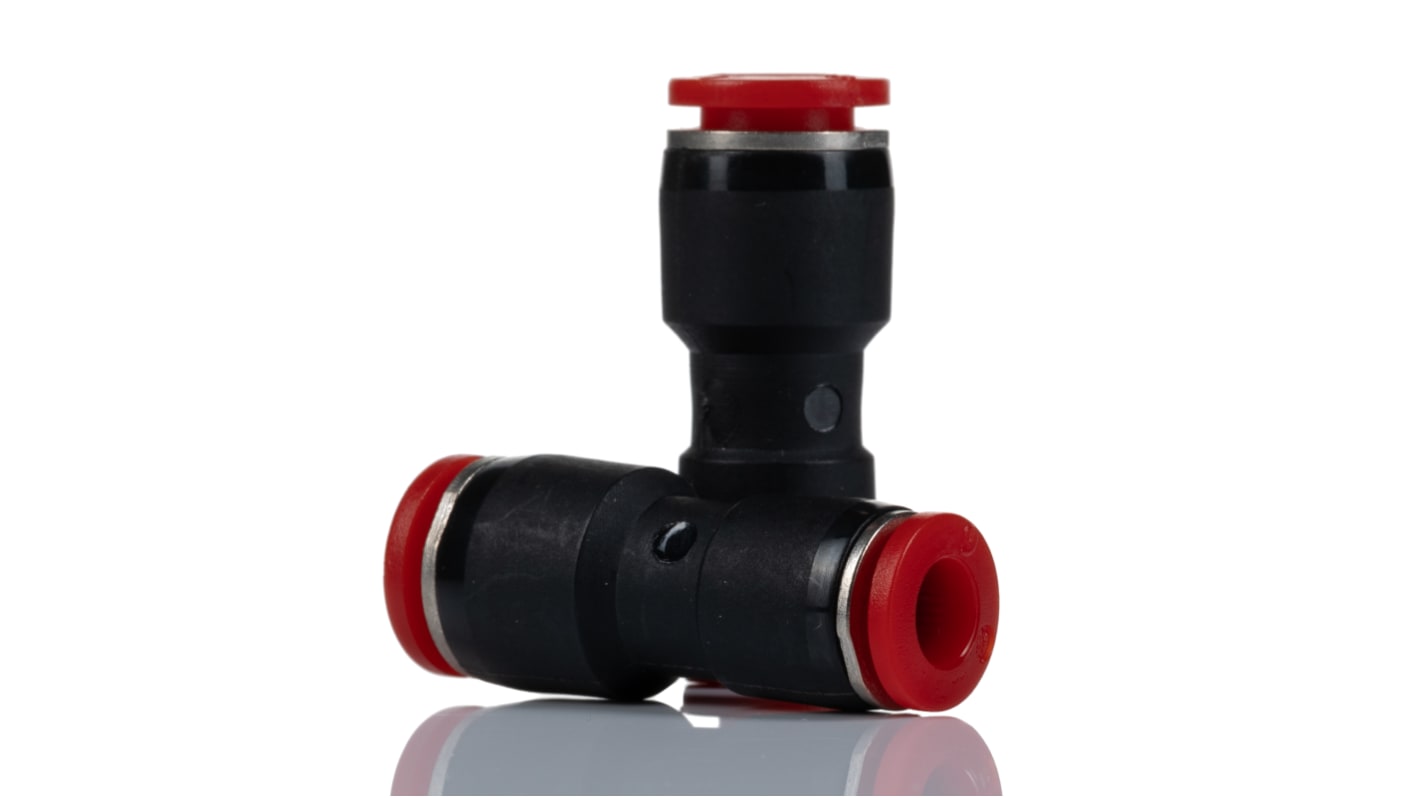 Pneufit C Series Pushin Fitting, Push In 8 mm to Push In 6 mm, TubetoTube Connection