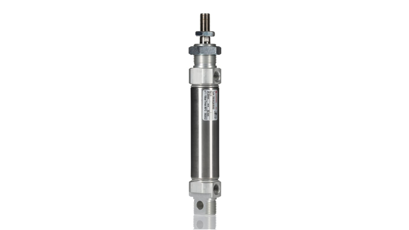 Norgren Pneumatic Roundline Cylinder - 26mm Bore, 50mm Stroke, RM/8000/M Series, Double Acting